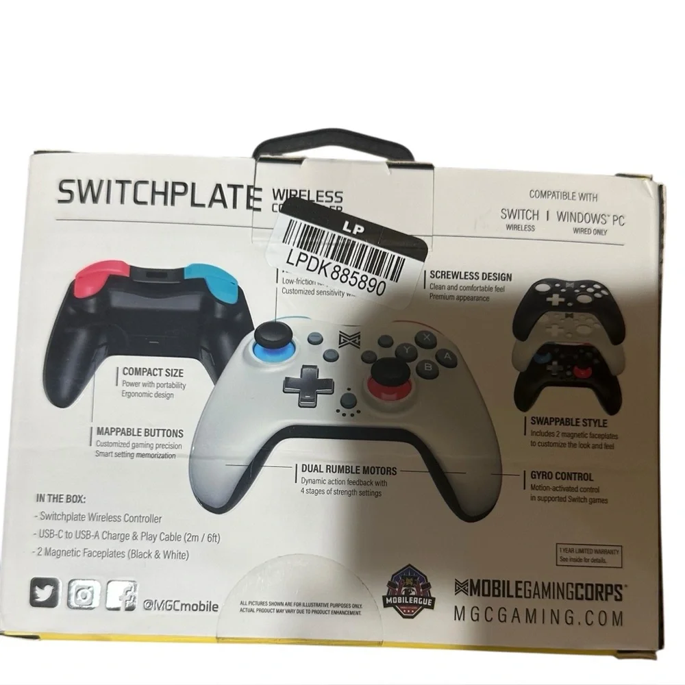 MGC Switchplate Wireless Controller for Switch/OLED/Lite/and Windows PC